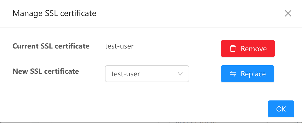 Manage certificates of load balancer rule.